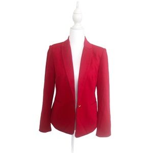 Philosophy Red Single Button Blazer
